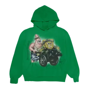 SPONGEBOB FANCY LIFE HOODIE - GREEN FRONT