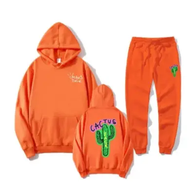 Casual Cactus Jack Sweatpants and Hoodie Set