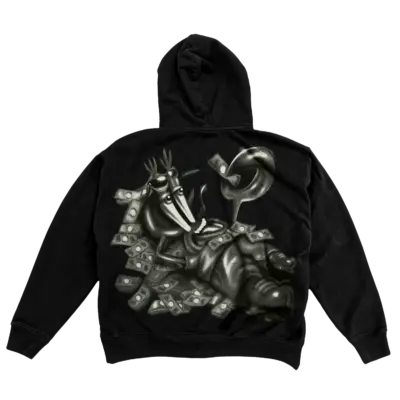 SPONGEBOB LEGAL TENDER ZIP UP HOODIE - BLACK